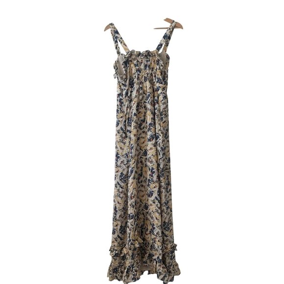 Anthropologie Moulinette Soeurs Hydrangea Petals Silk Maxi Dress Size 6 - Picture 7 of 11